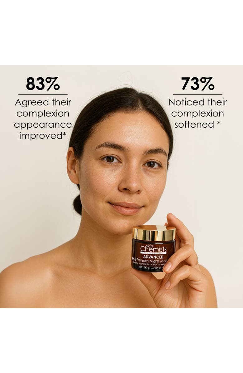 SKINCHEMISTS SC Advanced Bee Venom Night Moisturiser 50ml for Fine Lines & Wrinkles, Loss of Firmness, Alternate, color, White