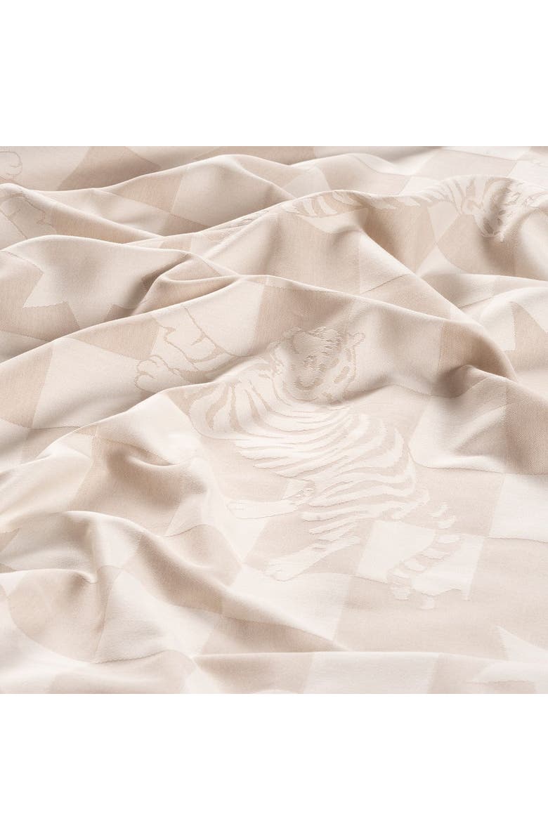 Zsa Zsa Zsu Costa Jacquard King Size 100% Cotton Duvet Cover Full Set 94X87 In Natural, Alternate, color, Beige