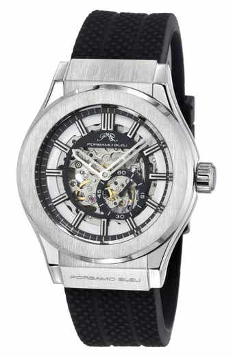 PORSAMO BLEU Cruz Silicone Strap Watch, 45mm