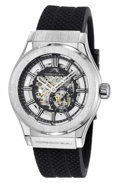 PORSAMO BLEU Cruz Silicone Strap Watch, 45mm