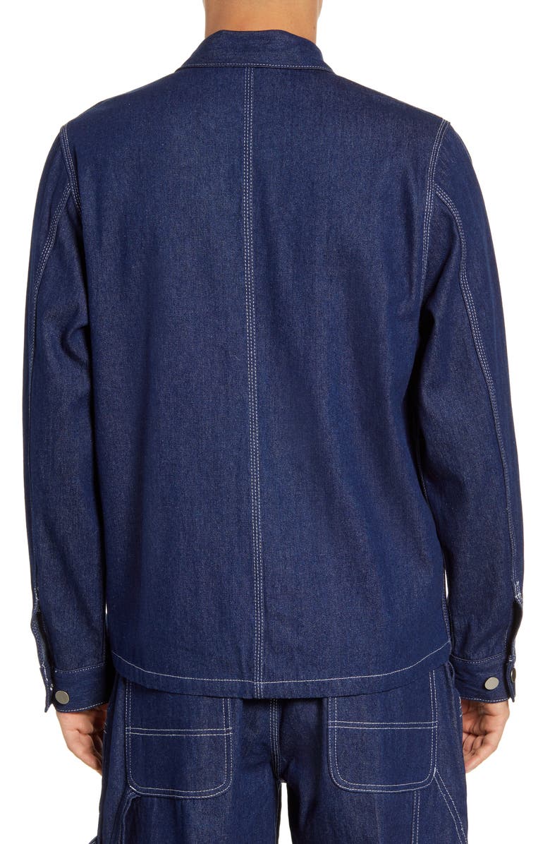 MKI Miyuki Zoku Raw Denim Chore Jacket, Alternate, color,