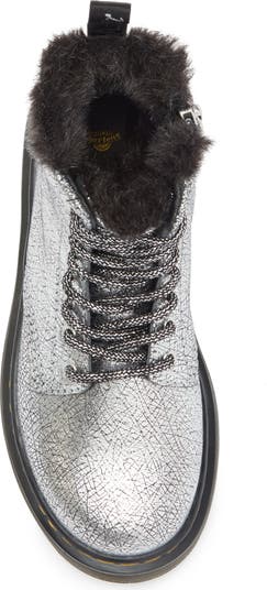 Kids' 1460 Serena Faux Fur Lined Metallic Boot