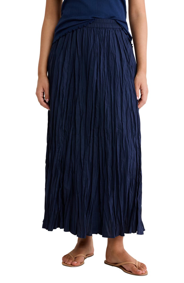 NIC+ZOE Cotton Crinkle Maxi Skirt, Main, color, Ink