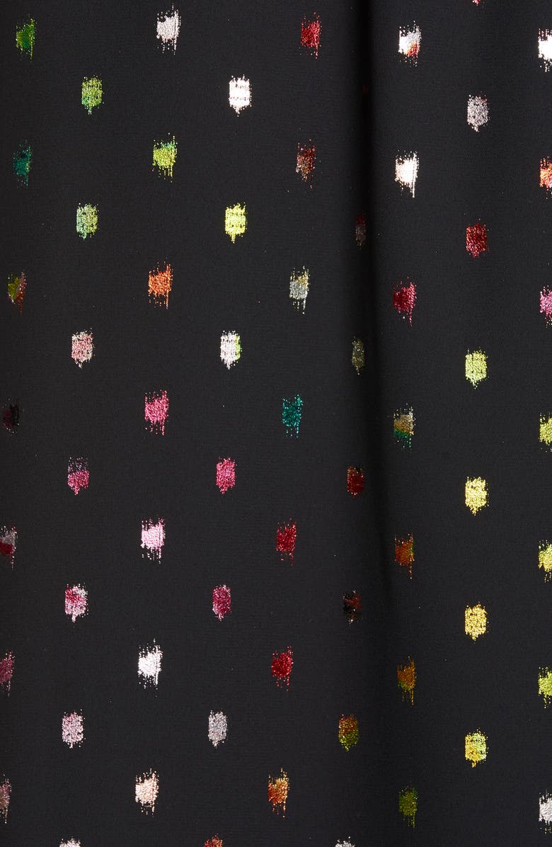 Ted Baker London Tansie Metallic Dot Long Sleeve Wrap Dress, Alternate, color,