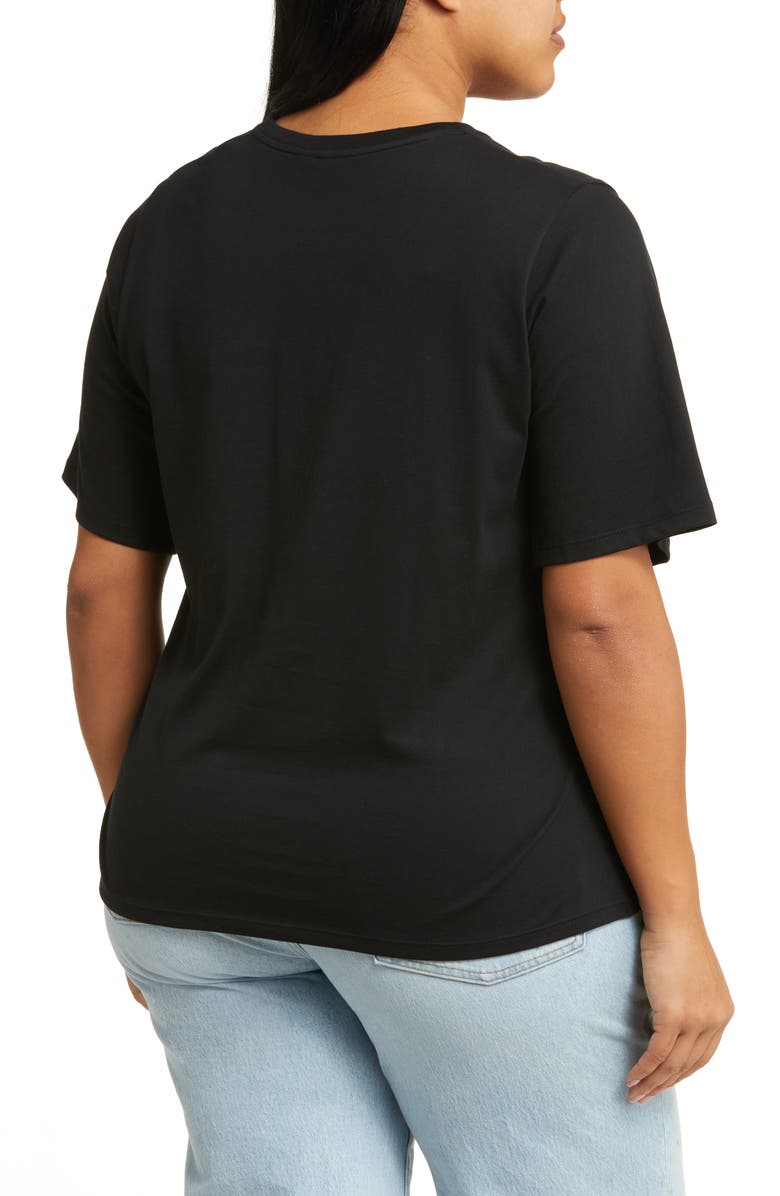 Nordstrom Relaxed Fit Pima Cotton Crewneck T-Shirt, Alternate, color, Black