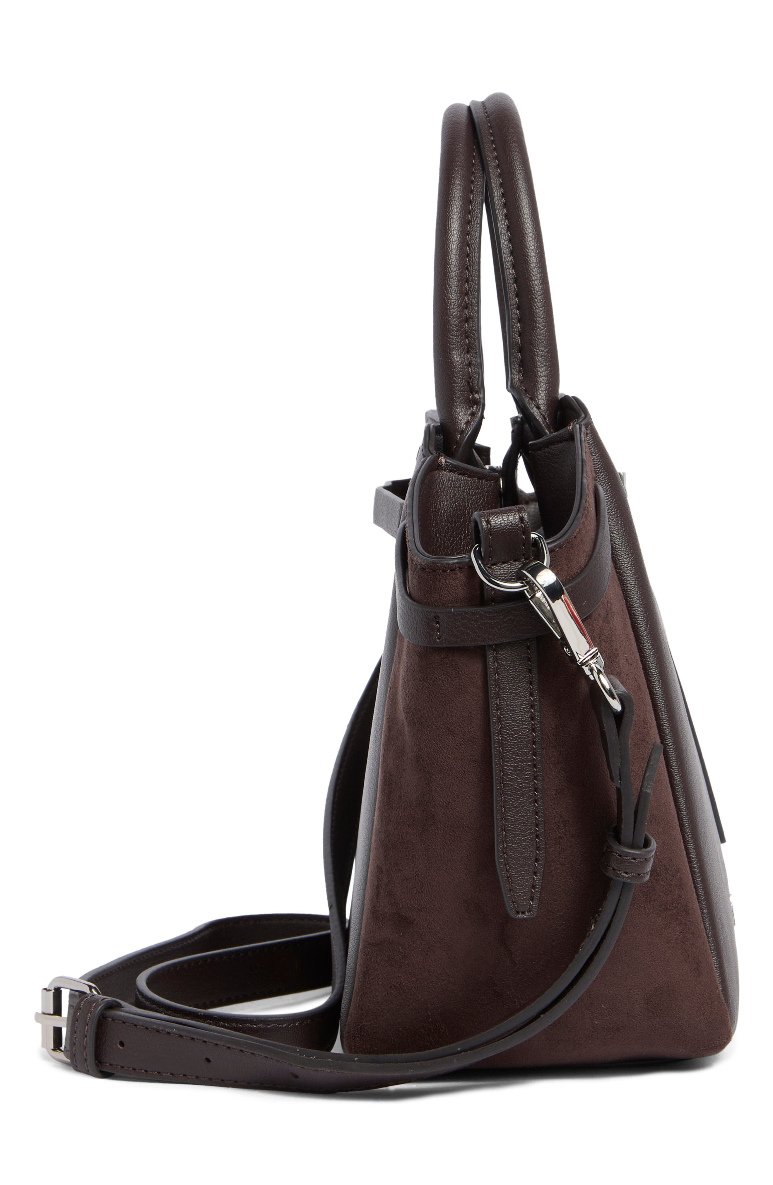 Nerina Faux Leather Satchel, Alternate, color, ESPRESSO