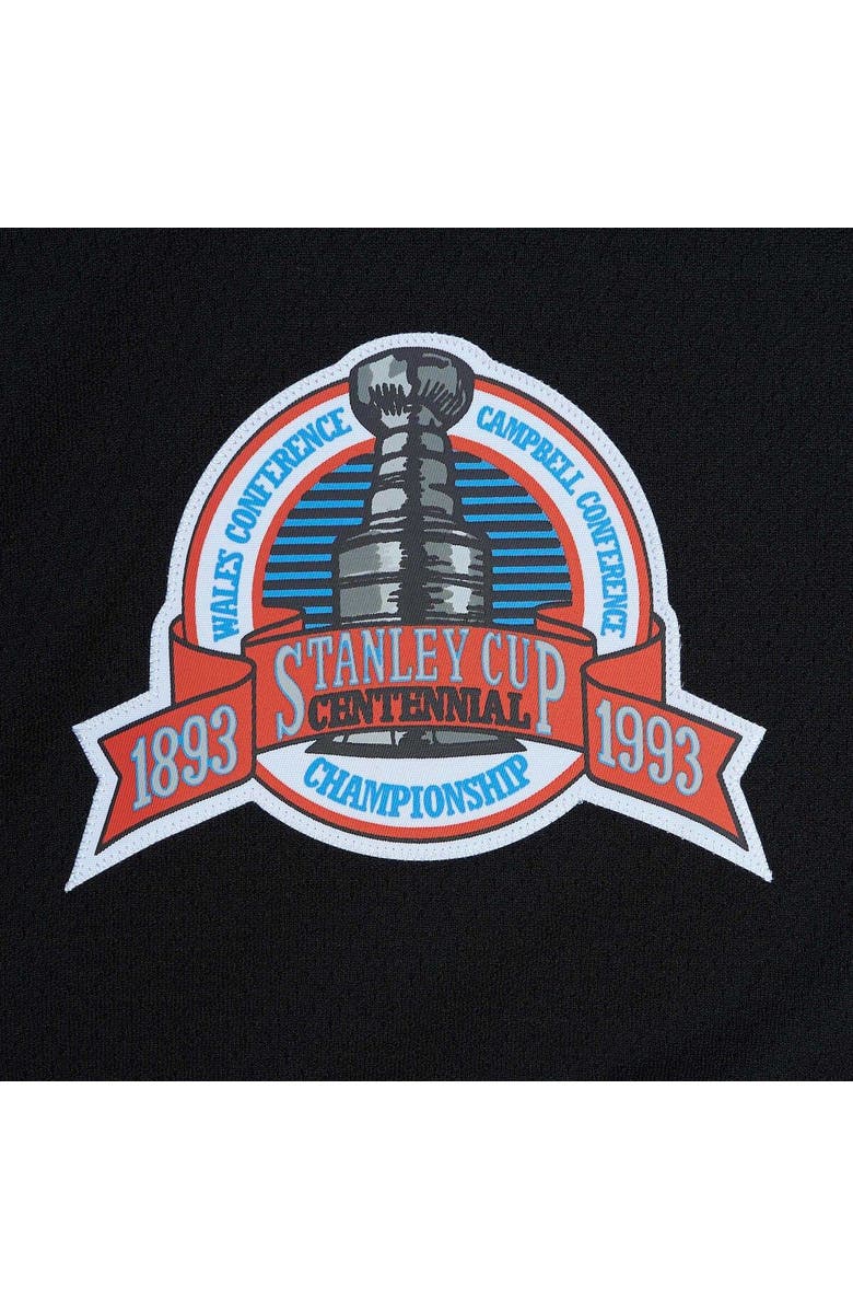 Mitchell & Ness Men's Mitchell & Ness Wayne Gretzky Black Los Angeles Kings Captain Patch 1992/93 Blue Line Player Jersey, Alternate, color,