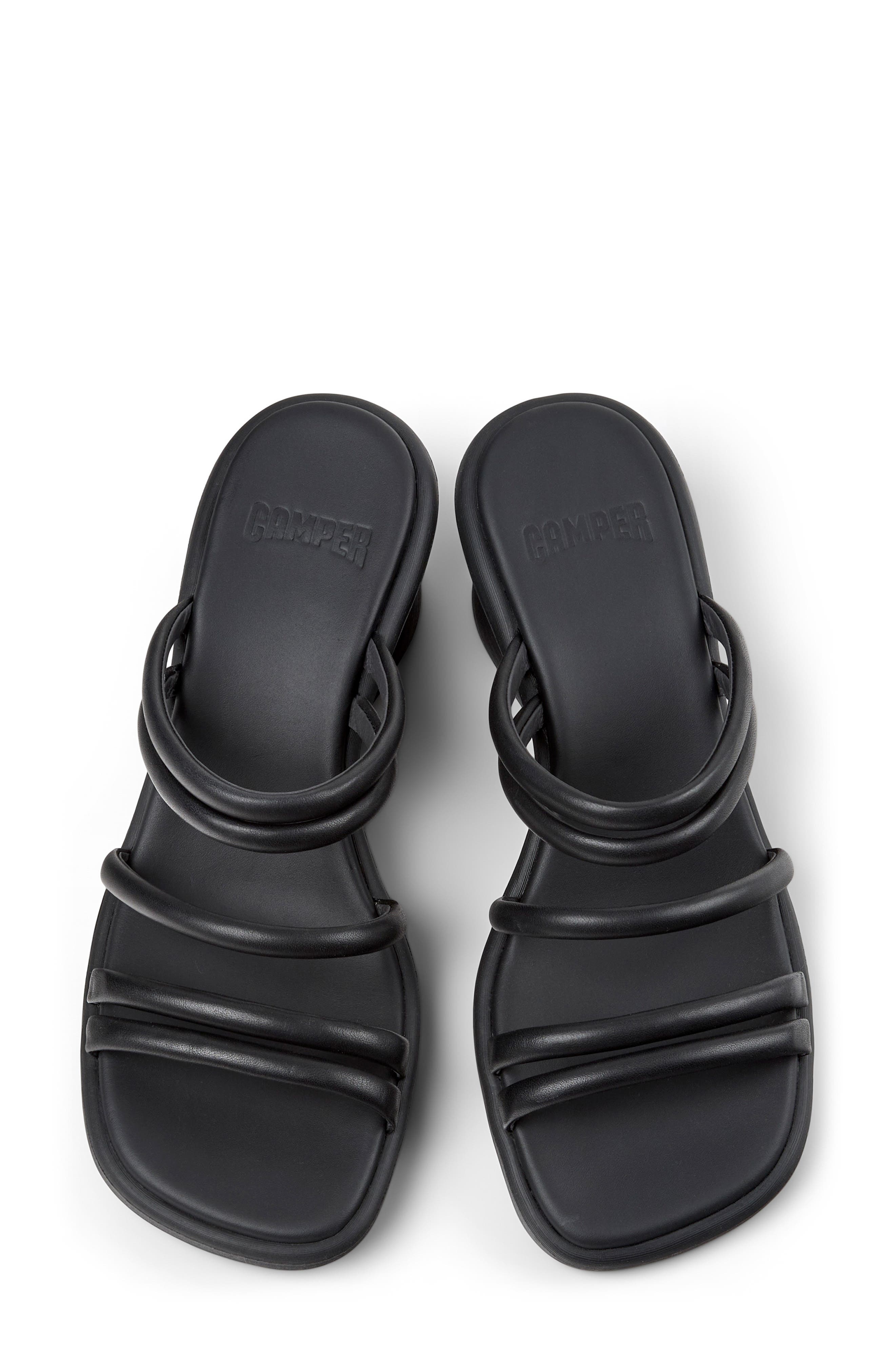 Camper Louise Wedge Sandal, Alternate, color, Black