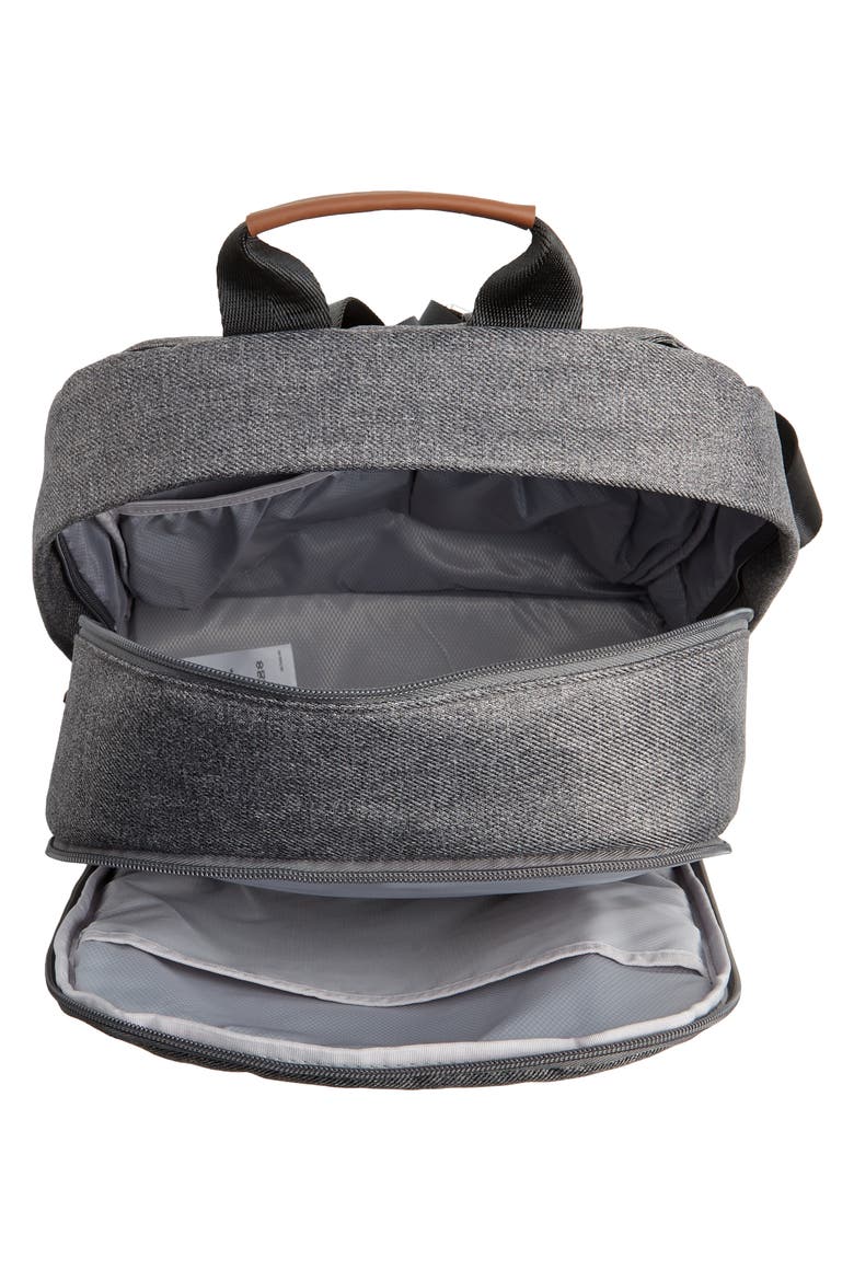 Diaper Changing Backpack, Alternate, color, CHARCOAL MELANGE