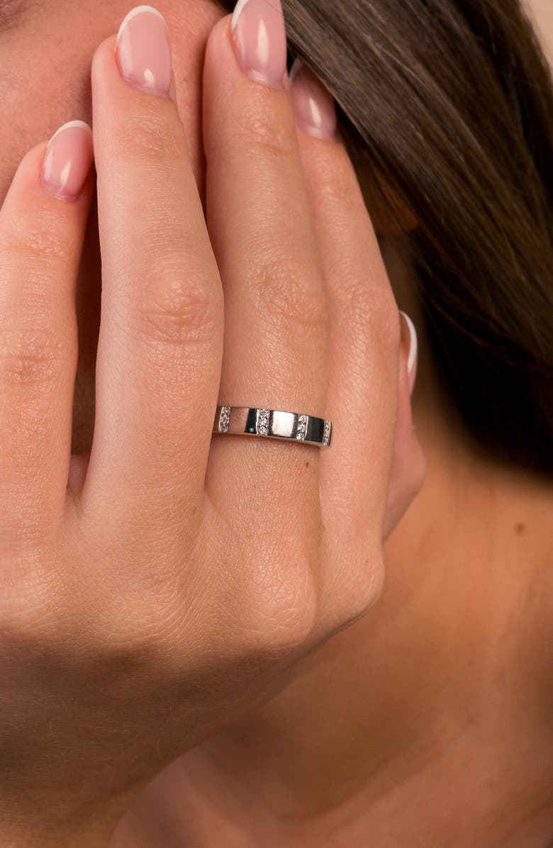 Sterling Forever Bradley Cubic Zirconia Ring, Alternate, color, Silver