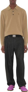 Burberry Long-sleeve Cashmere Blend Polo Shirt