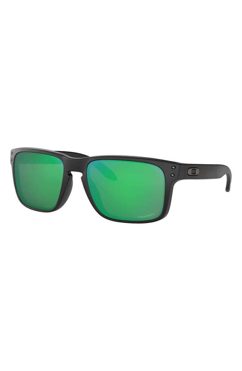 Oakley Holbrook 56mm Prizm<sup>™</sup> Rectangular Sunglasses, Alternate, color, Black