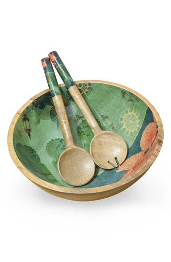 Tiramisu Spring Bloom 3-piece Salad Set In Green