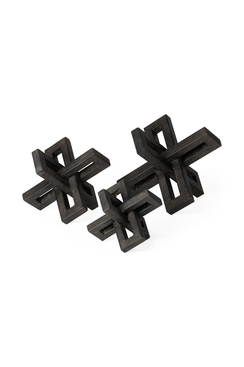 Aleph Set of 3 Metal Jacks, Main, color, Black