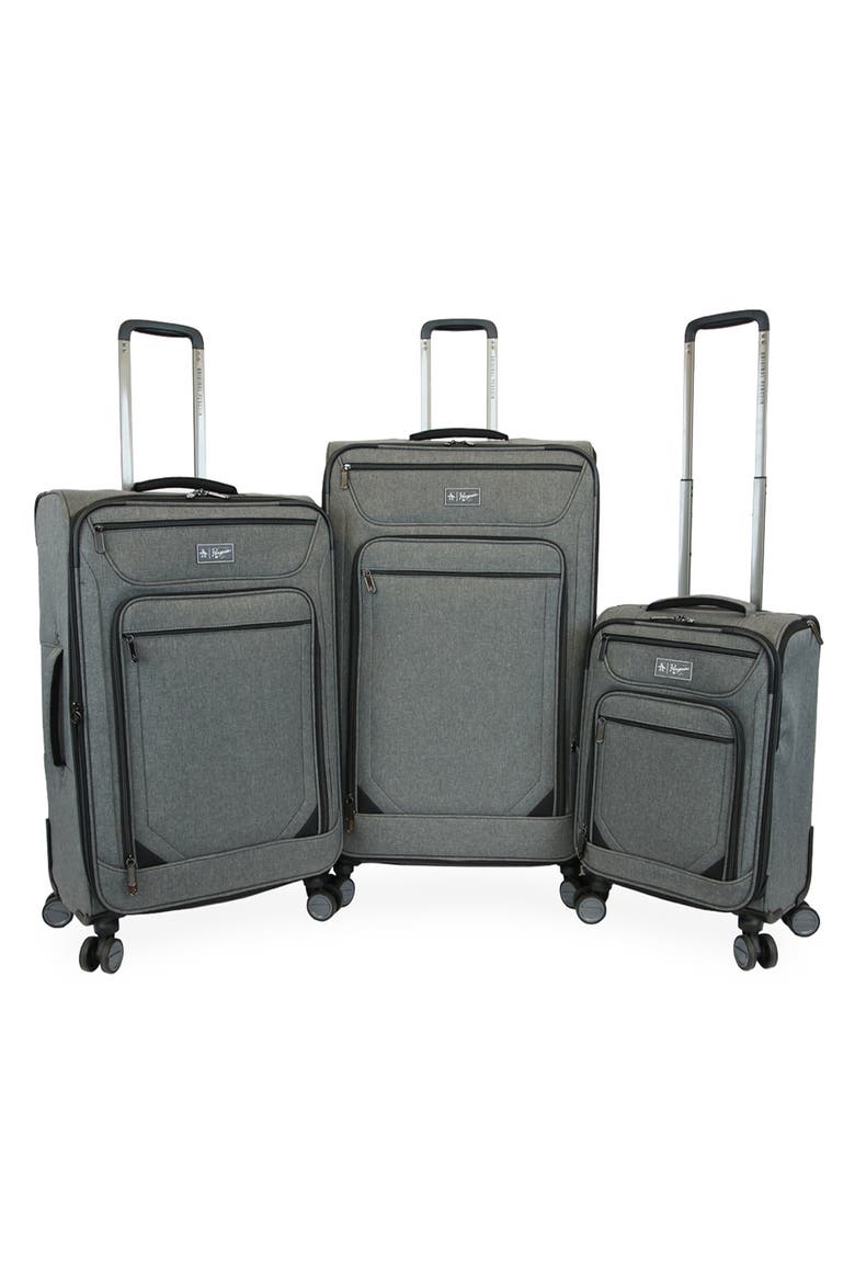 Hedge XL 3-Piece Softside Luggage Set, Main, color, GREY CROSSHATCH
