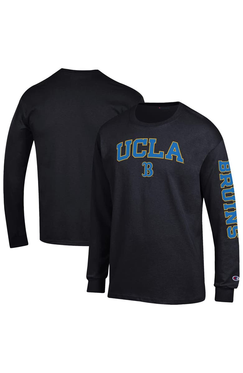 Champion Men's Champion  Black UCLA Bruins Arch Over Logo 2-Hit Long Sleeve T-Shirt, Main, color, Black