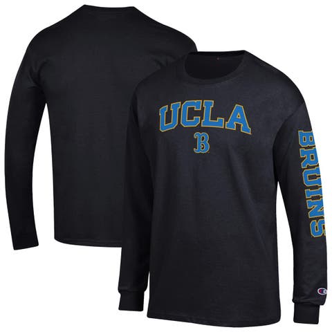 Men's Champion  Black UCLA Bruins Arch Over Logo 2-Hit Long Sleeve T-Shirt