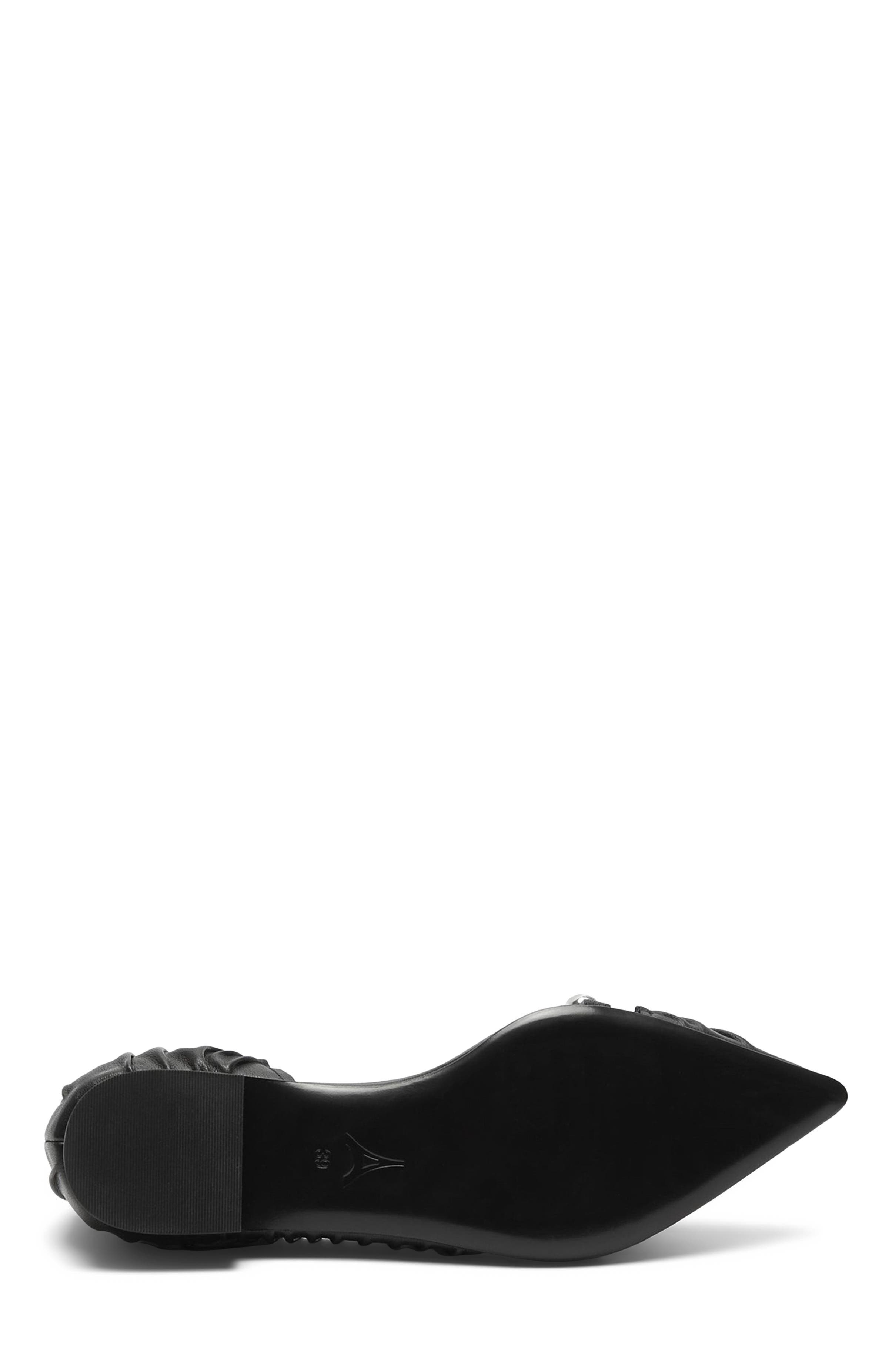 Manière De Voir Celeste Leather Ballet Flats with Hardware, Alternate, color, Midnight