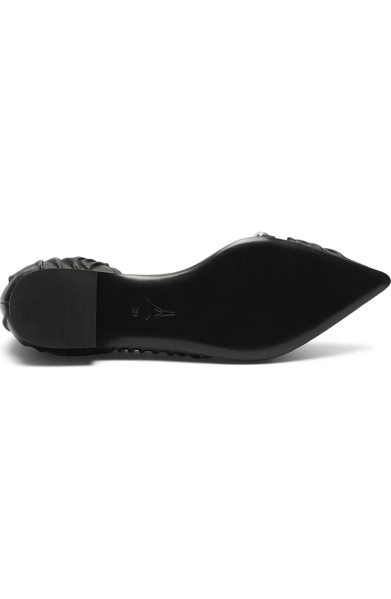 Manière De Voir Celeste Leather Ballet Flats with Hardware, Alternate, color, Midnight