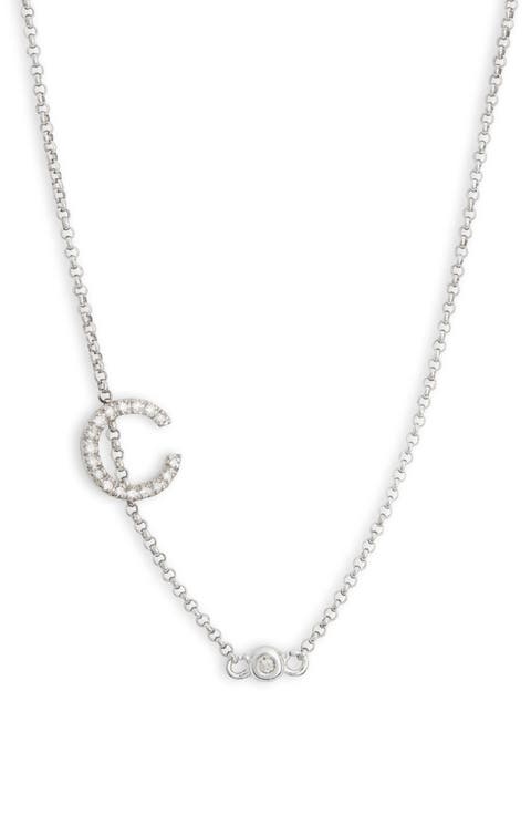 Diamond Initial Bezel Bracelet