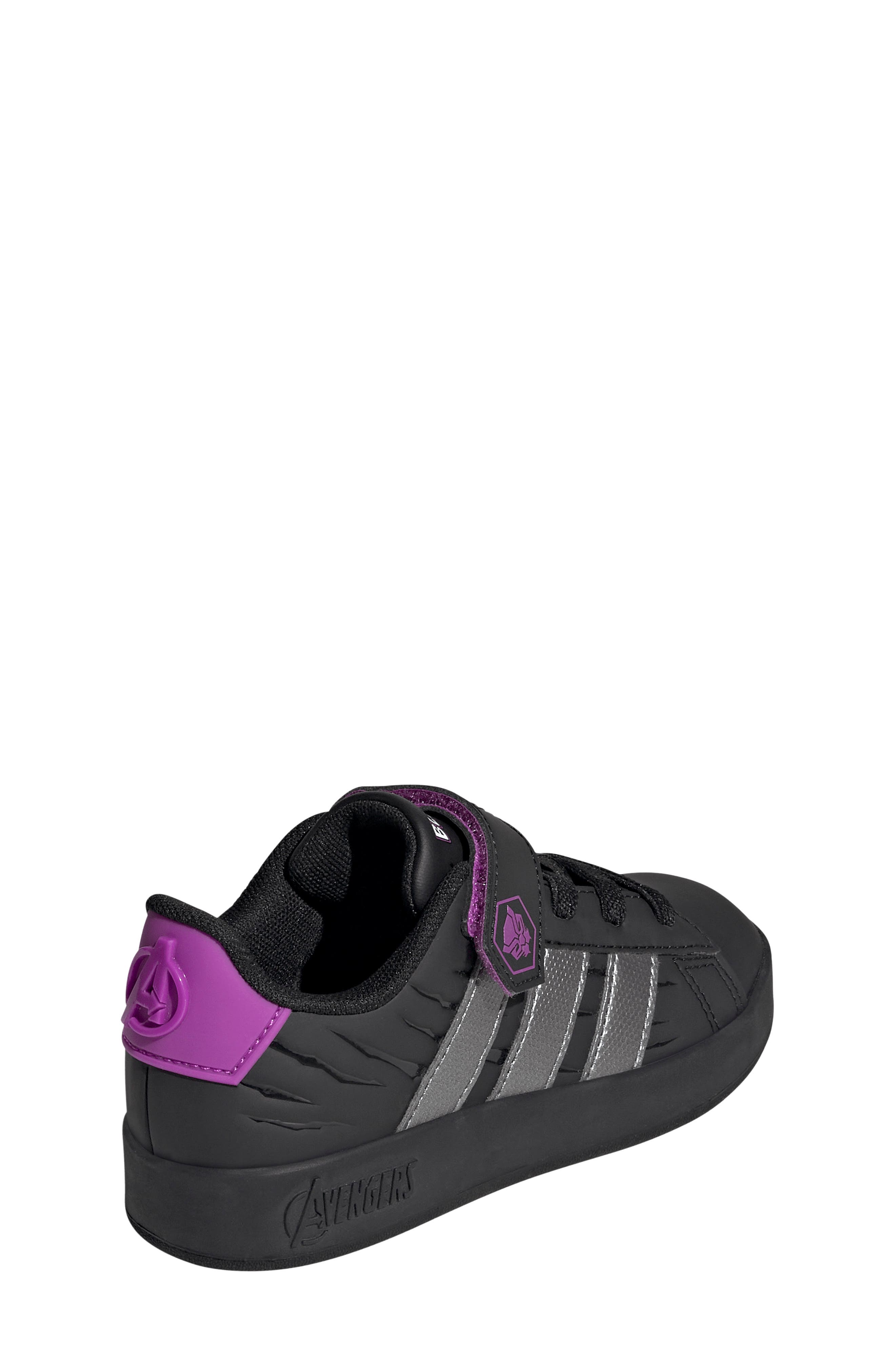 Kids' Grand Court Avengers Sneaker, Alternate, color, BLACK/ IRON/ PURPLE