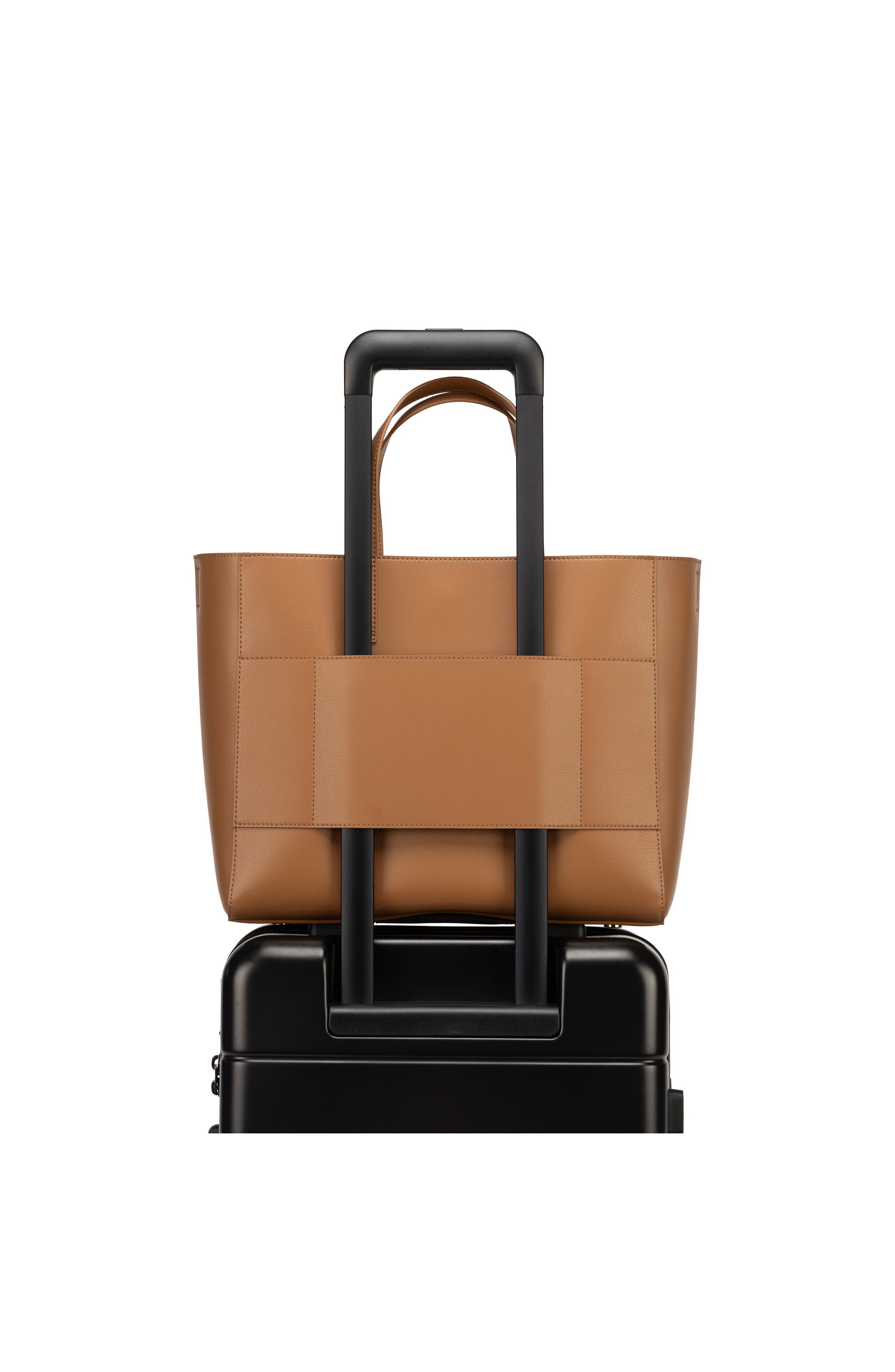 Haven Faux Leather 15-Inch Laptop Tote, Alternate, color, TOFFEE