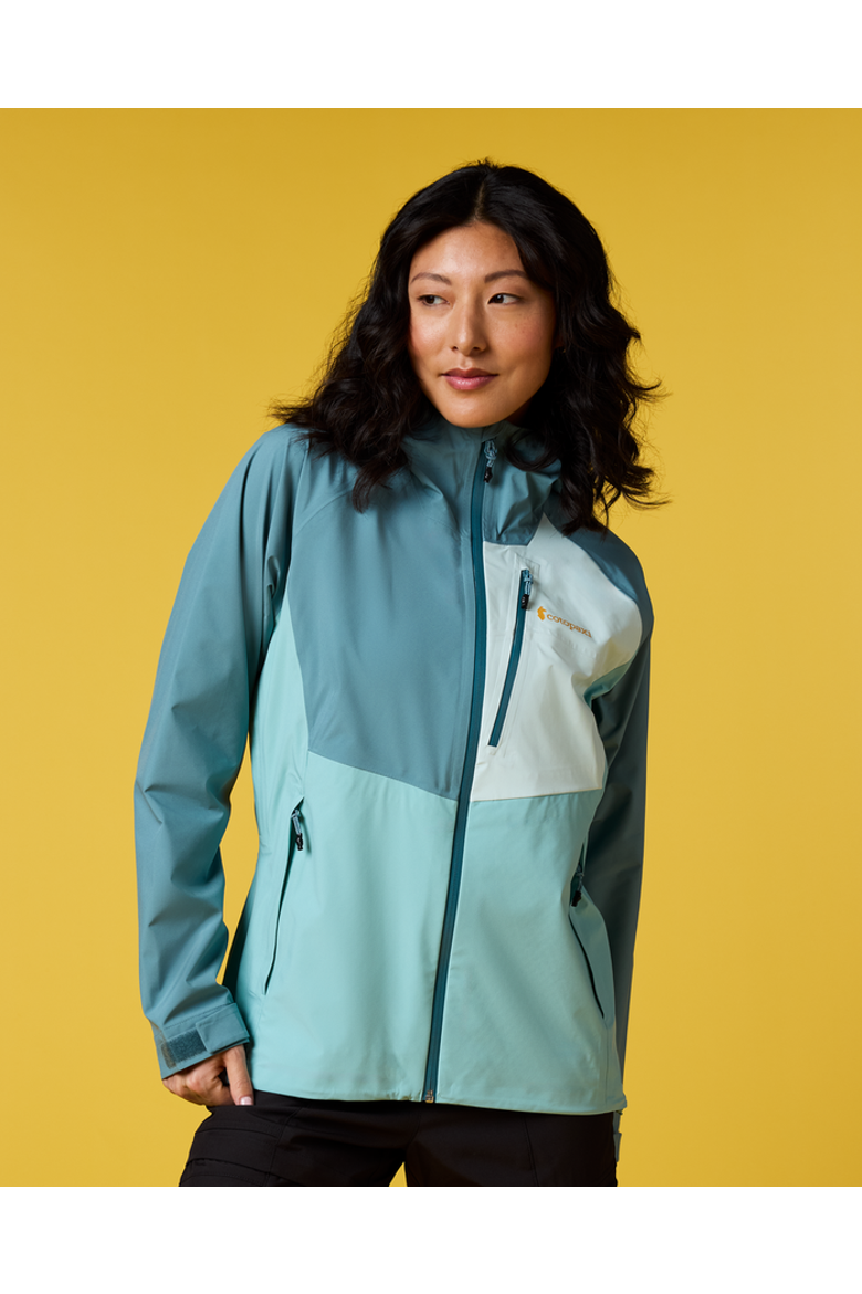 Impermeo 3L Hooded Shell Jacket - Women's, Main, color, Everglade and Tide Pool