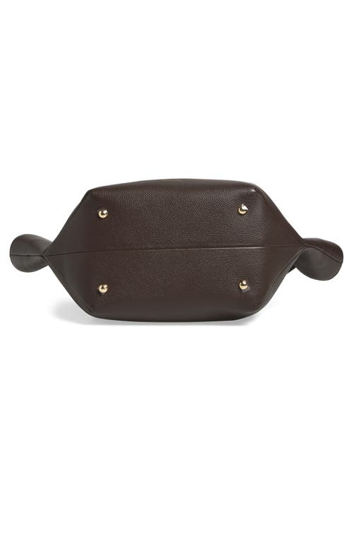 Demellier New York Leather East/west Midi Tote In Brown