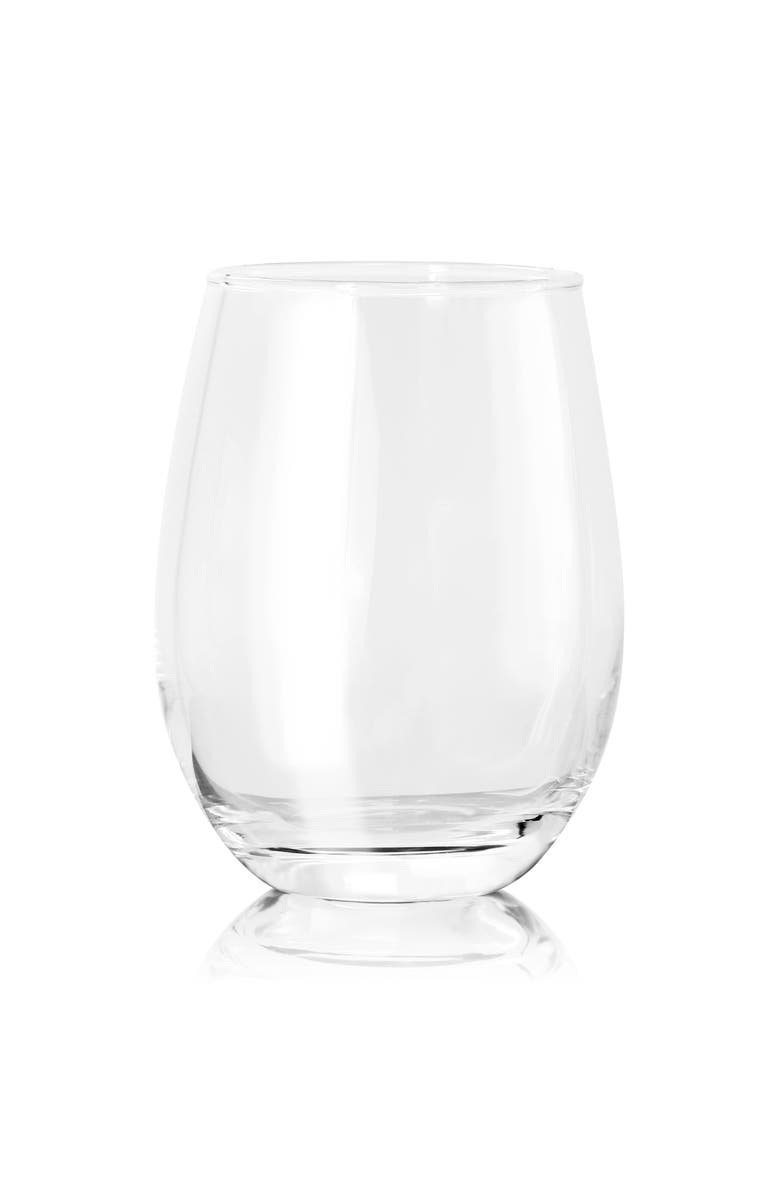 Gibson Home Belinni 4 Piece 18oz Classic Stemless Wine Glass Set, Alternate, color, Clear