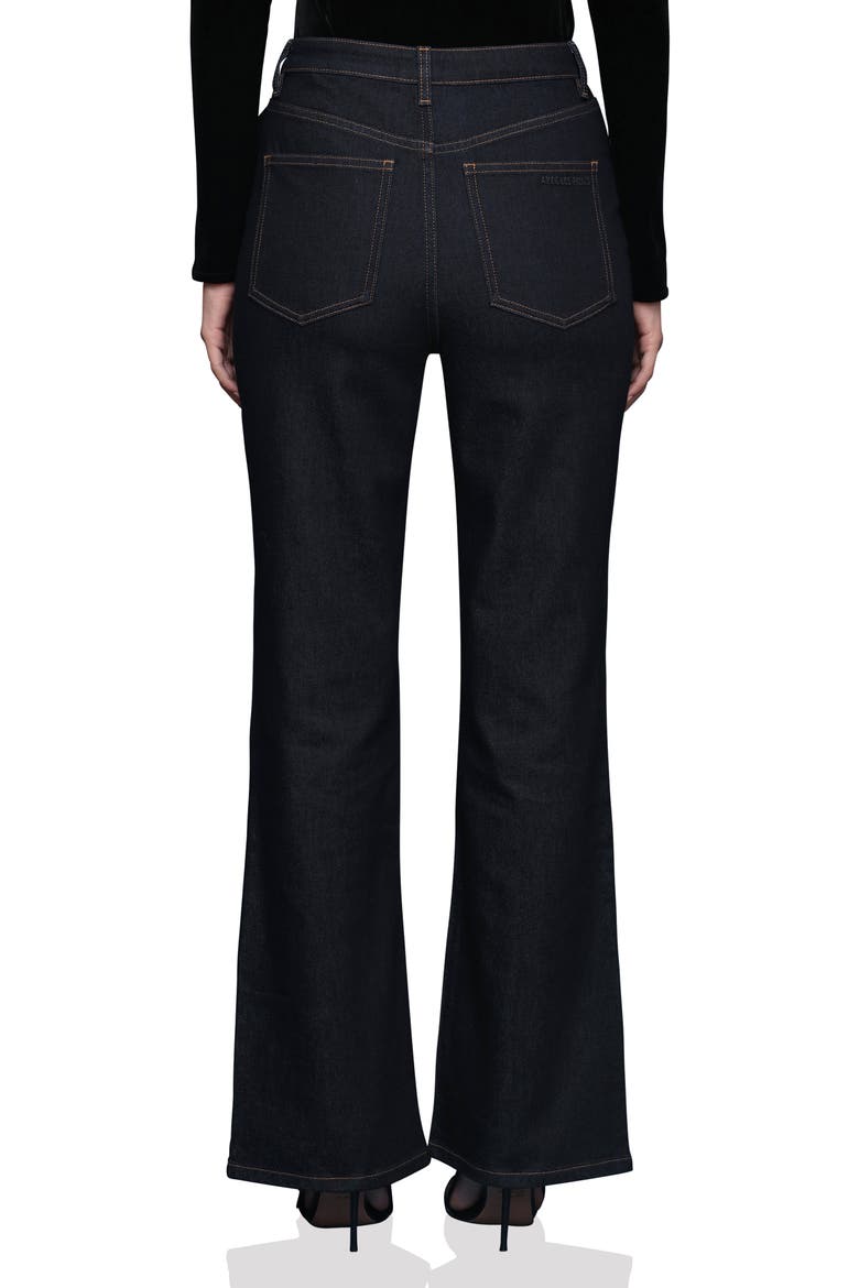 Rosette Detail High Waist Jeans, Alternate, color, DARK RINSE WASH