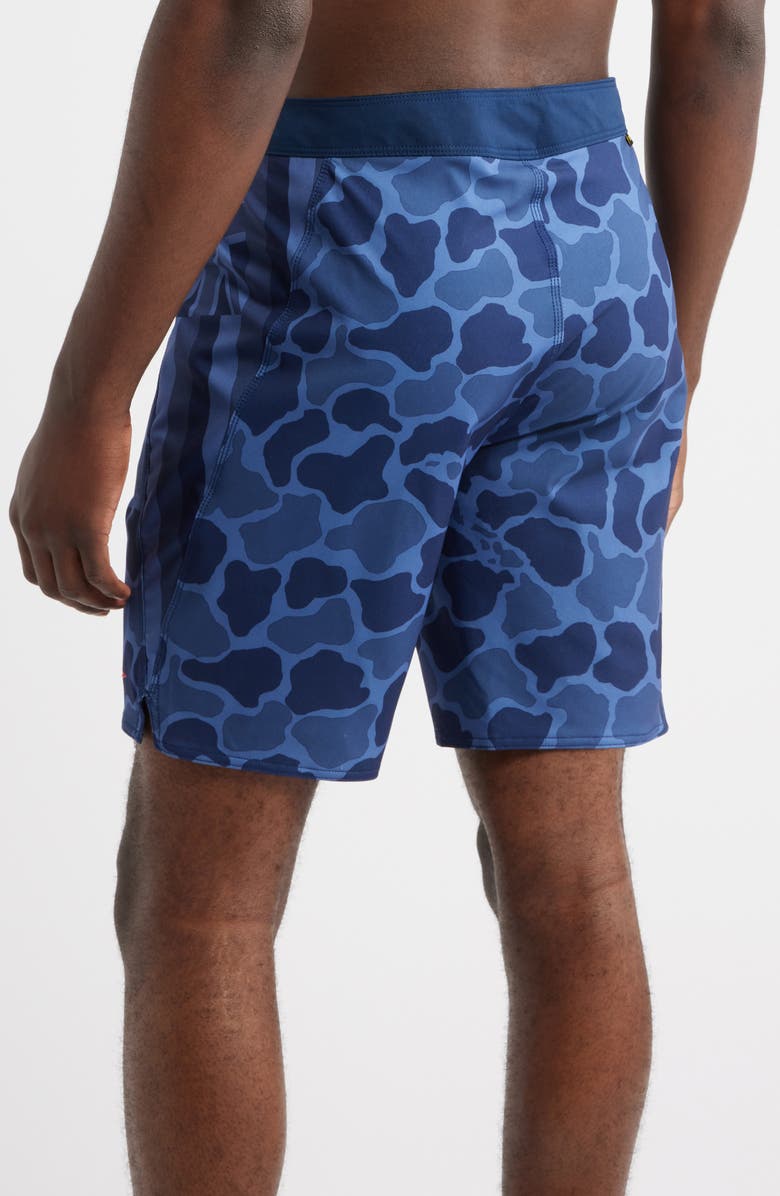 Florence F1 Pro Hawaii Camo Water Repellent Board Shorts, Alternate, color, Dark Navy