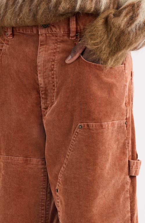 Isabel Marant Lorson Wide Leg Stretch Cotton Corduroy Pants In Brown