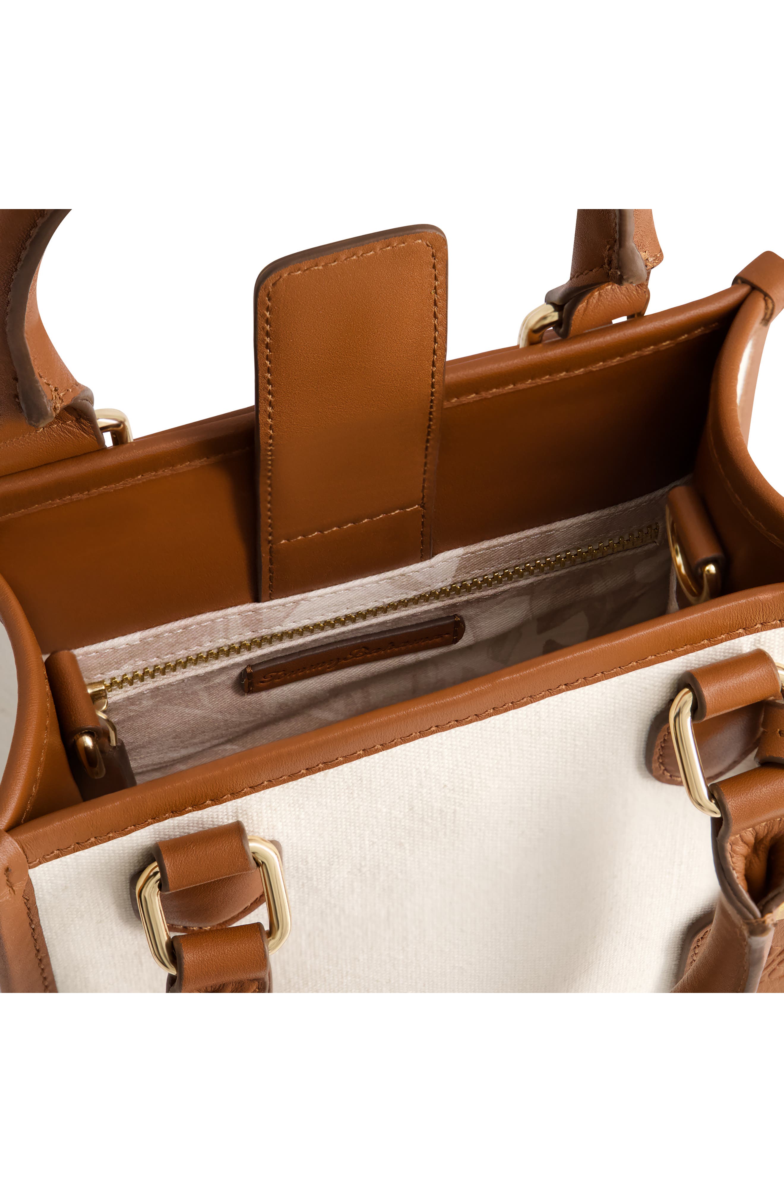 Tommy Bahama Canvas & Leather Trim North/South Tote Bag, Alternate, color, Natural