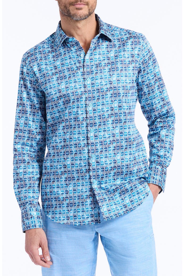 Westmoreland Cotton Button-Up Shirt, Main, color, BLUE