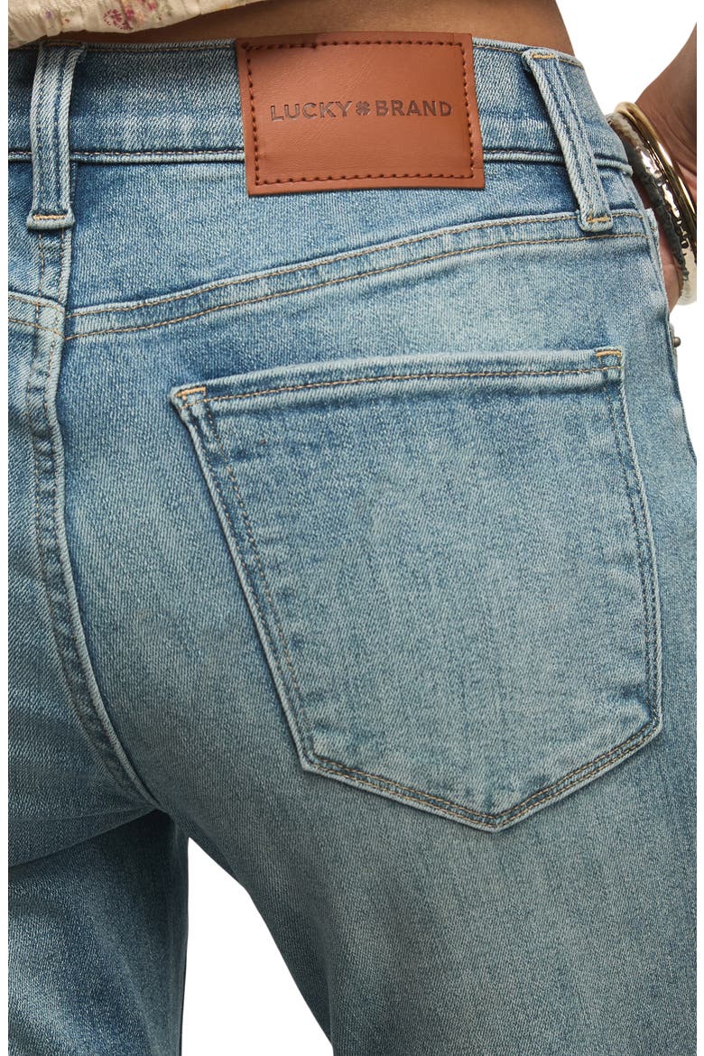Zoe High Waist Straight Leg Jeans, Alternate, color, HERE WE GO INDIGO WASH