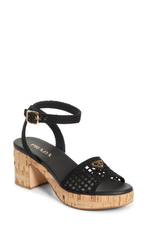 Crochet Cork Platform Sandal (Women)