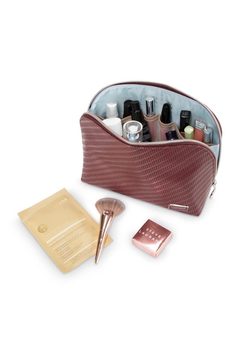 Lola Makeup Bag, Alternate, color, RUBY ROYALE