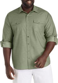 Synrgy by DXL Big & Tall Slub Officer Sport Shirt