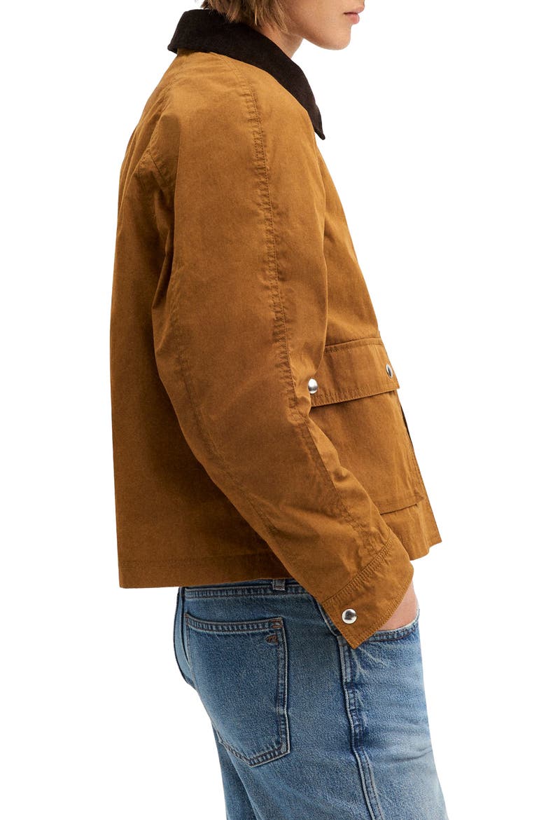Waxed Zip Jacket, Alternate, color, SEPIA