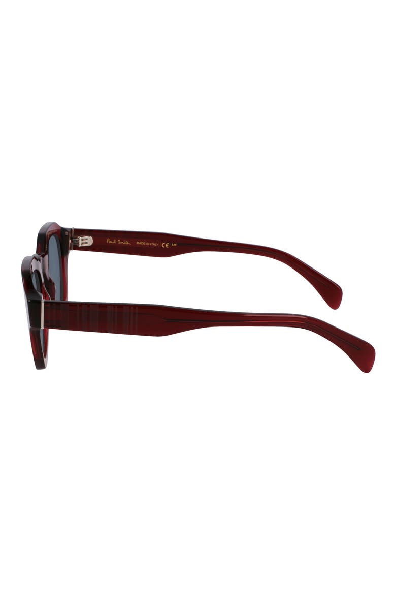 Lyford 48mm Small Modified Rectangular Sunglasses, Alternate, color, TRANSPARENT BURGUNDY