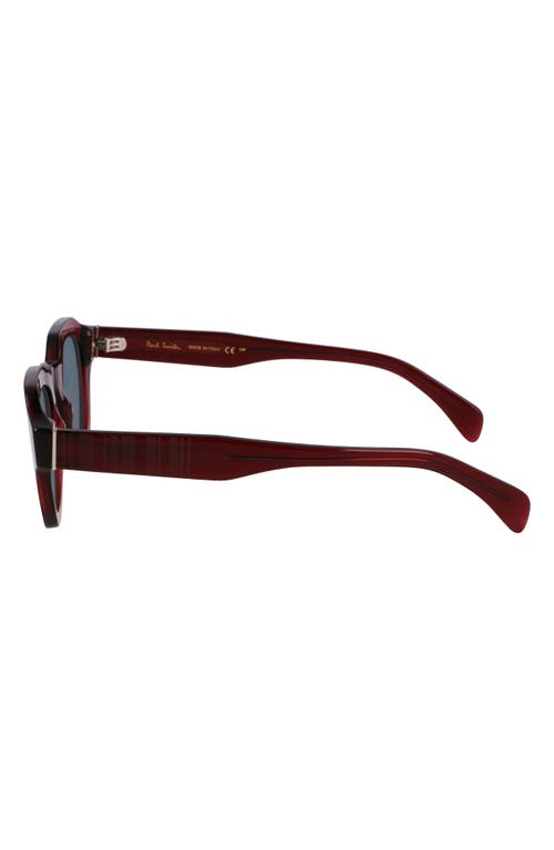 Paul Smith Lyford 48mm Small Modified Rectangular Sunglasses In Transparent Burgundy