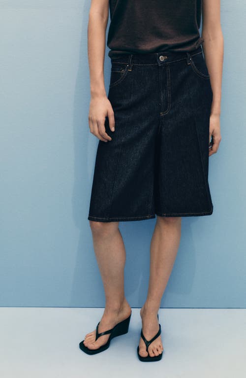 Shop Mango High Waist Bermuda Denim Shorts