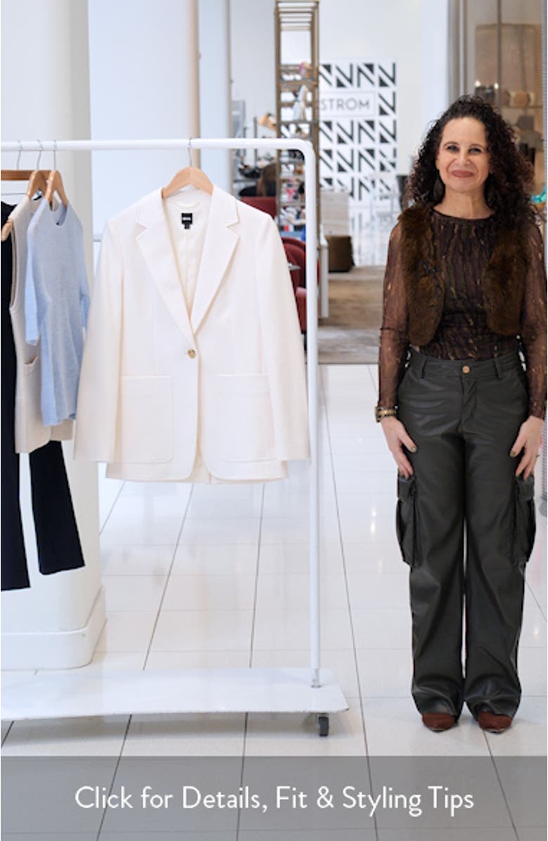 Jasena Textured One-Button Blazer