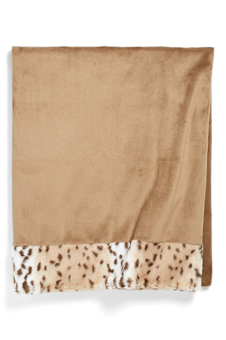 'Snow Leopard' Blanket, Main, color, NO COLOR
