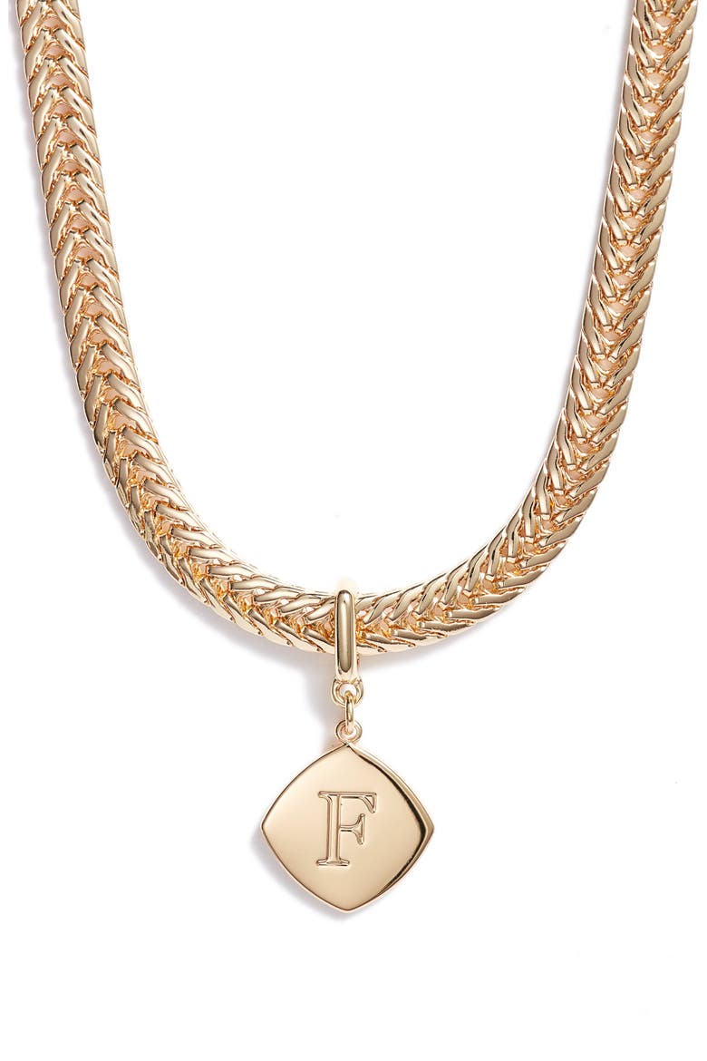 Initial Pendant Necklace, Main, color, GOLD- F