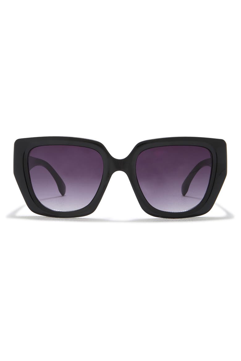 Cat Eye Sunglasses, Main, color, BLACK