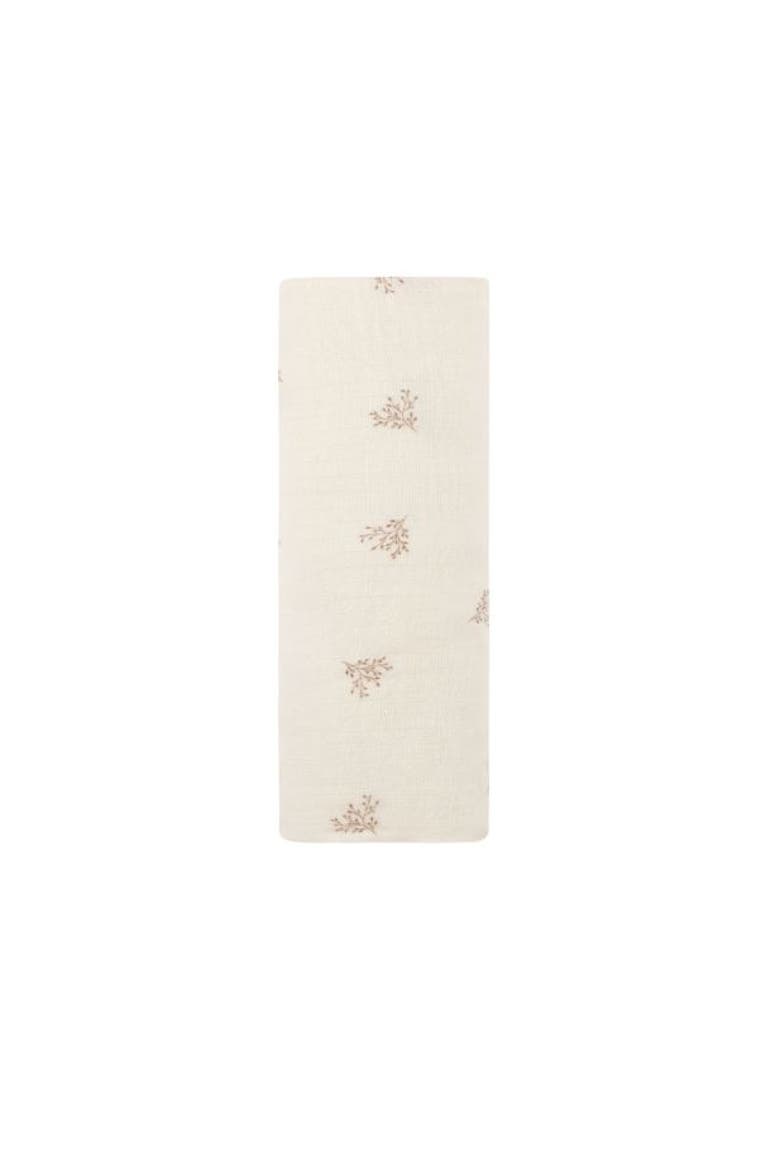 Velour Leaf Pattern Collection - Blanket, Alternate, color, Ivory/Boy