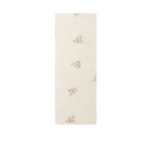 Ely's & Co. Velour Leaf Pattern Collection In White