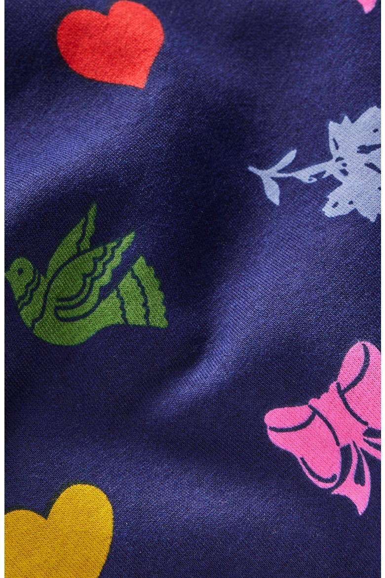Kids' Print Cotton Hoodie, Alternate, color, COLLEGE NAVY FESTIVE FUN