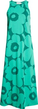 Marimekko Erilainen Unikko Cotton Jersey Tank Dress